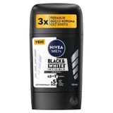 NIVEA MEN Erkek Stick Deodorant Black&white Invisible Original 50ml 72 Saat Anti-perspirant Ter Koruması