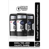 Nivea Men Erkek Stick Deodorant Black&White Invisible Original 50Ml, 72Saat Anti-Perspirant Koruma, X3Adet