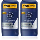 NIVEA Men Erkek Stick Deodorant Derma Control Clinical 50 ml, 96 Saat Üstün Koruma (2 paketi)