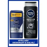 Nivea MEN Erkek Stick Deodorant Derma Control Clinical 50ml ve MEN Active Clean Erkek Duş Jeli 500ml