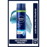 NIVEA MEN Erkek Tıraş Jeli Hydrocare 200ml, Aloe Vera, Kesiklere Karşı Koruyucu ve Nemlendirici