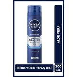 NIVEA Men Erkek Tıraş Köpüğü Protect&care 200ml, Aloe Vera, Pürüzsüz Tıraş, Cildi Kesiklerden Korur