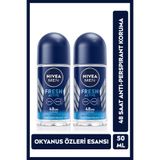 Nivea Men Fresh Active 2 x 50 ml Erkek Roll-On Deodorant