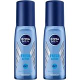 Nivea Men Fresh Active 2x75 ML Erkek Sprey Deodorant