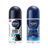 Nivea Men Fresh Active 50 ml ve Black White Invisible Fresh 50 ml Erkek Roll On Deodorant