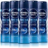 Nivea Men Fresh Active 5x150 ml Erkek Sprey Deodorant