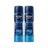 Nivea Men Fresh Active Deodorant Sprey Nivea Men Fresh Active Deodorant Sprey 2 x 150 mL