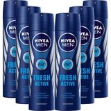 Nivea Men Fresh Active Sprey Deodorant 150ML 6 Adet Okyanus Özleri ile Gün Boyu Ferahlık