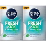 Nivea Men Fresh Kick Tıraş Sonrası Losyon Ferahlatıcı Etki 100 ml x 2 Mint ve Kaktüs Suyu
