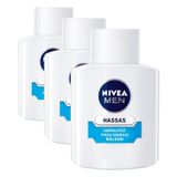 NIVEA Men Hassas Serinletici Tıraş Sonrası Balsam 100 ml, Hassas Ciltler, Alkolsüz Formül, Hızlı Emilir (3 paketi)