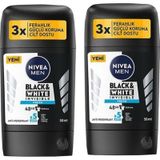 Nivea Men Invisible Black White Fresh 2x50 ml Stick Deodorant