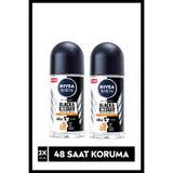 Nivea Men Invisible Black & White Güçlü Etki 2x50 ml Erkek Roll-On Deodorant