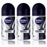 Nivea Men Invisible Black&White 3x50 ml Erkek Roll-On Deodorant
