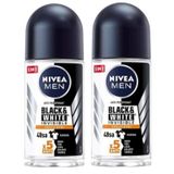Nivea Men Invisible Black&White Güçlü Etki 2x50 Erkek Roll-On Deodorant