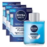NIVEA Men Protect&Care Ferahlatıcı Tıraş Sonrası Losyon 100 ml, Hızlı Emilir, Normal ve Kuru Ciltler (3 paketi)