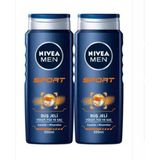 Nivea Men Sport Duş Jeli 500 ml 2'li Canlılık ve Mineral Etkisiyle Vücut Yüz ve Saç İçin