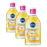 NIVEA Micellar Aydınlatıcı Makyaj Temizleme Suyu 400 ml,Suya Dayanıklı Makyajı Çıkarır,Ovalama Gerektirmez,Serum İçerikli,C Vitamini,E Vitamini, (3 paketi)