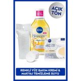NIVEA Micellar Makyaj Temizleme Suyu 400ml ve Cellular Expert Cushion Yüz Güneş Krem,Açık Ton,Pamuk Hediye