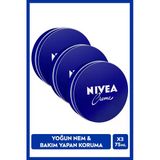 Nıvea Nıvea Creme 75Ml, Bakım Yapan Koruma, Uzun Süreli Yoğun Nemlendirici, El Yüz Ve Vücut, X3 Adet