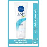 Nıvea Nıvea Soft Nemlendirici Bakım Kremi 75Ml, Jojoba Yağı, E Vitamini, El Yüz Vücut, Yumuşak Cilt,Canlandırıcı