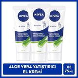 Nivea Nıvea Yatıştırıcı Bakım El Kremi 75 ml Aloe Vera x 3 Hızla Emilim Sağlayan Doğal İçerik