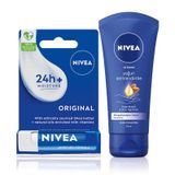 Nivea Original Care Dudak Bakım Kremi 4.8gr ve Yoğun Nemlendirici El Bakım Kremi 75 ml