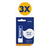 NIVEA Original Care Renksiz Dudak Bakım Kremi 4.8gr, 24 Saat Nemlendirici, Gün Boyu Besleyici, Shea Yağı