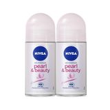 Nivea Pearl & Beauty Antiperspirant Ter Önleyici Leke Yapmayan Kadın Roll-On Deodorant 50 ml x 2
