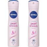 Nivea Pearl Beauty Black 2x150 ml Kadın Sprey Deodorant