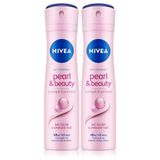 Nivea Pearl Beauty Black 2x150 ml Sprey Deodorant