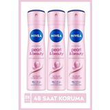 Nivea Pearl Beauty Inci Özleri Ve Avakado Deodorant 150 ml X 3 Adet