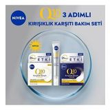 NIVEA Q10 3 Adımlı Kırışıklık Karşıtı Bakım Seti,Gündüz Kremi,Cilt Serumu ve Gece Kremi 50 ml
