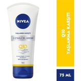 Nivea Q10 3 Etkili El Kremi 75 ml Anti Alerjik UV Lekelerine Karşı Ton Eşitleyici Yoğun Nemlendirici