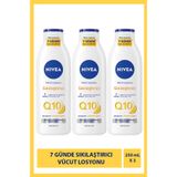 NIVEA Q10 7 Günde Sıkılaştırıcı Vücut Losyonu 250ml,C Vitamini, Nemlendirici, Esnek Ve Elastik Cilt X3Adet