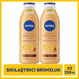Nivea Q10 Bronzlaştırıcı Vücut Losyonu Sıkılaştırıcı Etki 250 ml X2 Adet Açık Tenli Ciltler İçin