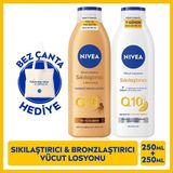 Nivea Q10 C Vitamini Sıkılaştırıcı Kademeli Bronzlaştırıcı Vücut Losyonu 250+250 ml Bez Çanta Hediyeli