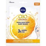 Nivea Q10 Energy Kağıt Maske 28 gr Besleyici Özellikli Tüm Cilt Tipleri İçin Anında Enerji