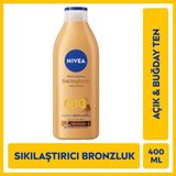 NIVEA Q10 Güneşsiz Bronzlaştırıcı Vücut Losyonu 400ml, Sıkılaştırıcı, 7 Günde Sıkı Bronz Cilt, Açık Buğday Ten