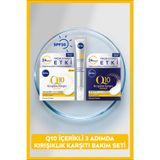 NIVEA Q10 Kırışıklık Karşıtı 3 Adımlı Cilt Bakım Seti, Gündüz Kremi, Cilt Serumu, Gece Yüz Kremi 50ml