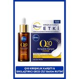 Nivea Q10 Kırışıklık Karşıtı Çift Etkili Cilt Serumu 30ml, Q10 Power Kırışık Karşıtı Gece Bakım Kremi 50ml