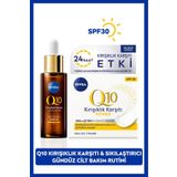 NIVEA Q10 Kırışıklık Karşıtı Cilt Serumu 30ml ve Q10 Power Sıkılaştırıcı Gündüz Yüz Kremi 50ml, SPF30