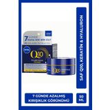 NIVEA Q10 Power Kırışıklık Karşıtı Yenileyici Gece Cilt Bakım Kremi 50ml, Nemlendirici, Hyaluronik Asit