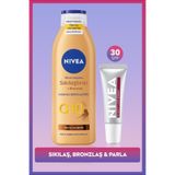 Nivea Q10 Sıkılaştırıcı Bronzluk Vücut Losyonu 250ML ve Berry Renkli Nemlendirici Dudak Parlatıcısı