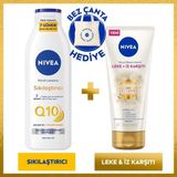 Nivea Q10 Sıkılaştırıcı Losyon 250 ml ve LUMINOUS630 Leke Çatlak Karşıtı Krem 200 ml Çanta Hediye