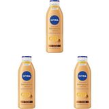 NIVEA Q10 Sıkılaştırıcı Ve Bronzlaştırıcı Vücut Losyonu 250ml, Kademeli Doğal Bronzluk, 7 Günde Sıkı Cilt, Açık ve Buğday Tenli Ciltler (3 paketi)