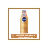 NIVEA Q10 Sıkılaştırıcı ve Bronzluk Vücut Losyonu, 200 ml, Açık ve Buğday Tenli Cilt