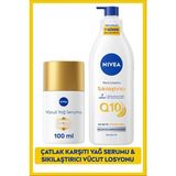 Nivea Q10 Sıkılaştırıcı Vücut Bakım Losyonu 400ml ve Luminous630 Çatlak Karşıtı Vücut Yağ Serumu 100ml, Nemlendirici, C Vitamini