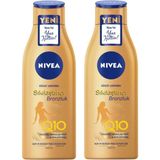 Nivea Q10 Sıkılaştırıcı Vücut Losyonu 200 ml x 2 Bronzluk Etkisiyle Cilt İçin Unisex
