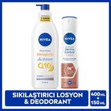 Nivea Q10 Sıkılaştırıcı Vücut Losyonu 200ml Ve Kadın Sprey Deodorant Derma Control Clinical 150ml, C Vitamini