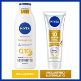 Nivea Q10 Sıkılaştırıcı Vücut Losyonu 250 ml ve SUPER10 Aydınlatıcı,sıkılaştırıcı Vücut Serumu 150 ml